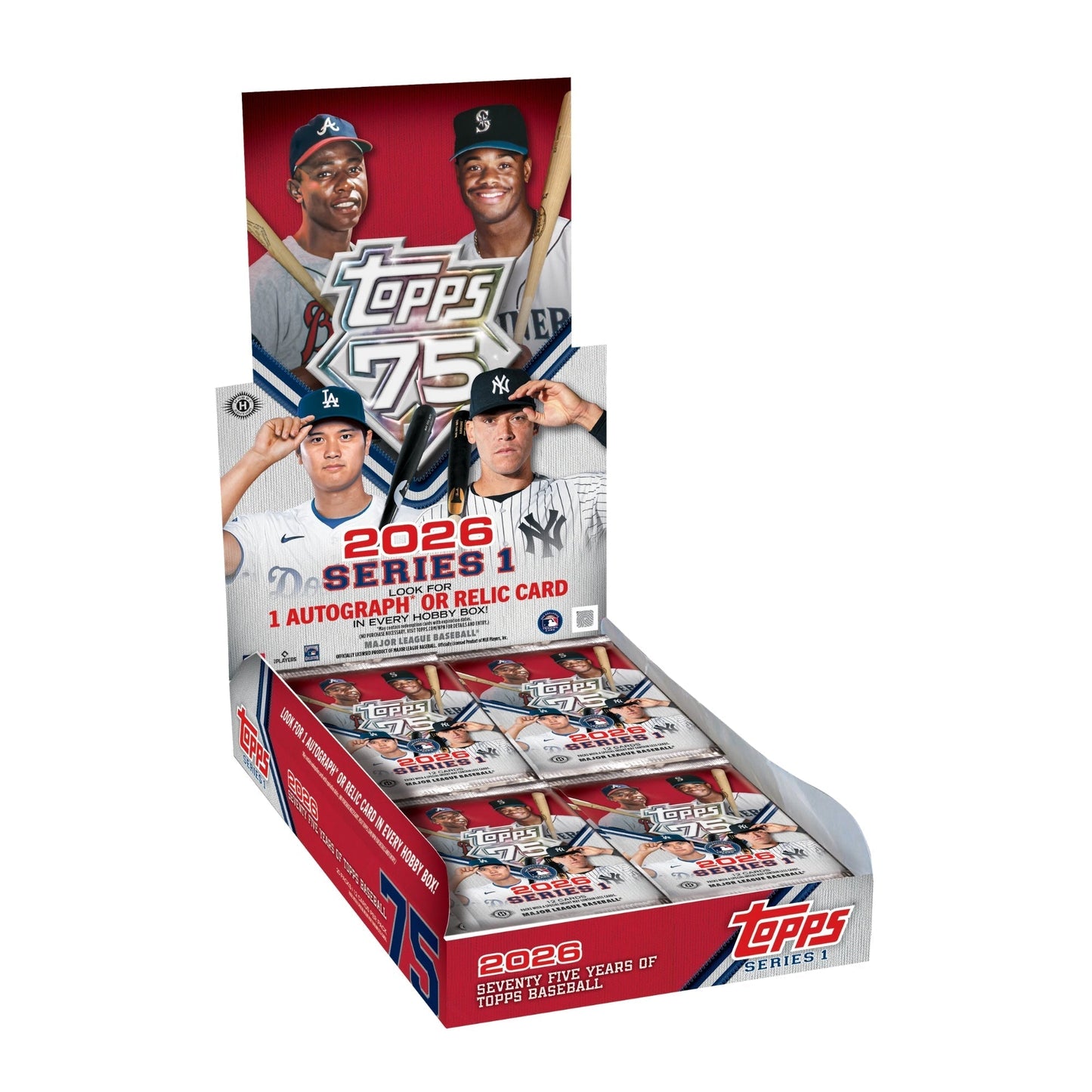 2026 Topps Series 1 Baseball Hobby Box 12 Box Case
